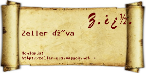 Zeller Éva névjegykártya