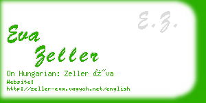 eva zeller business card